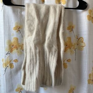 J. Jill Cream Knitted Cashmere Scarf